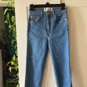 THE REFORMATION high waisted denim jeans SIZE 25